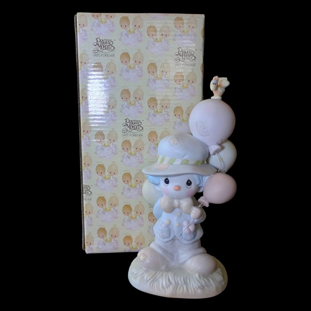 Precious Moments Clown "I Get a Bang Out of You" Porcelain Figurine 1984 12262